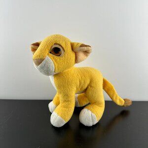 Vintage 1993 Mattel Lion King Simba Plush Stuffed Animal Disney 7.5” Tall 90s